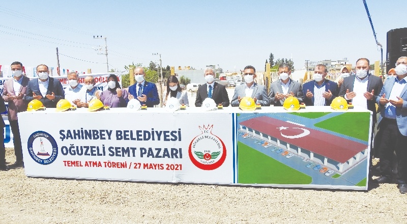 Oğuzeli semt pazarının temeli atıldı