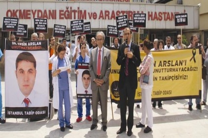 Okmeydanı&#8217;nda Ersin Arslan protestosu 