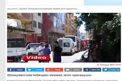 Okmeydanı&#039;nda helikopter destekli, terör operasyonu