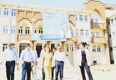 Okul için arsa üretiliyor