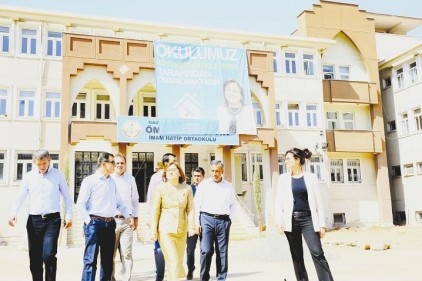 Okul için arsa üretiliyor