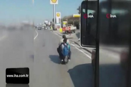 Okul servisi gibi motosiklet