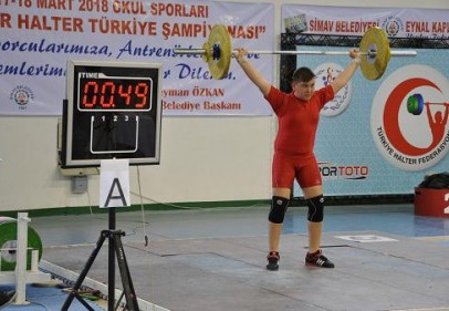 Okul Sporları Yıldızlar Türkiye Halter Şampiyonası sona erdi 