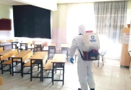 Şahinbey Belediyesi, okullarda dezenfekte çalışması yapıyor