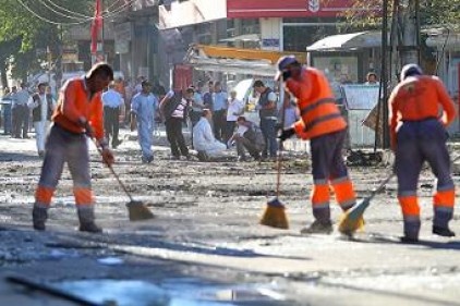 Olay yerindeki temizlik çalışmaları tamamlandı