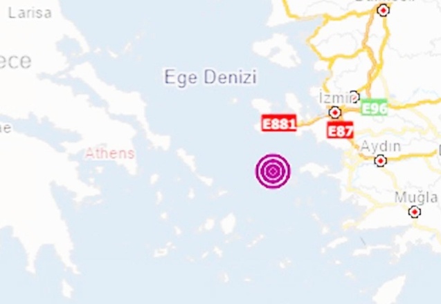 On İki Adalar açıklarında 5.3 büyüklüğünde deprem