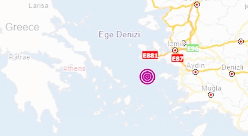 On İki Adalar açıklarında 5.3 büyüklüğünde deprem