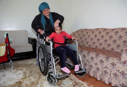 Onlar da tekerlekli sandalyeye kavuştu