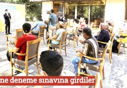 Online deneme sınavına girdiler