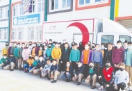 Ortaokul öğrencileri kan bağışına dikkat çekti