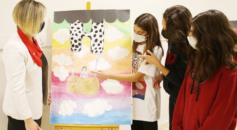 Ortaokul öğrencileri özgün tasarımlarını tişörtlere yansıttı