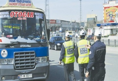 Otobüs ve dolmuşlarda havalı korna denetimi