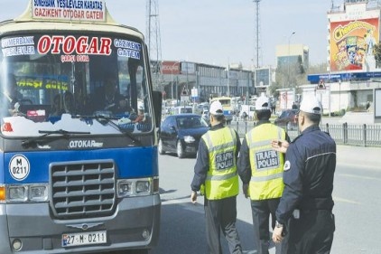 Otobüs ve dolmuşlarda havalı korna denetimi