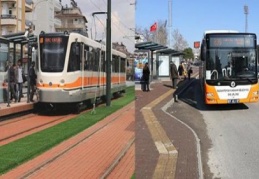 Otobüs ve tramvaylar ücretsiz
