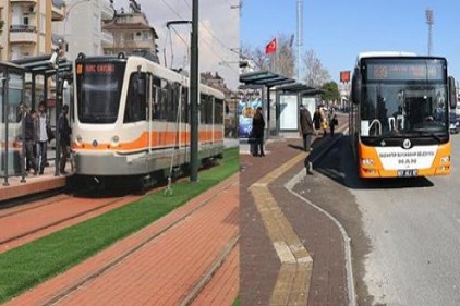 Otobüs ve tramvaylar ücretsiz