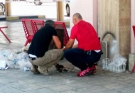 Otogarda çöpte mühimmat bulundu