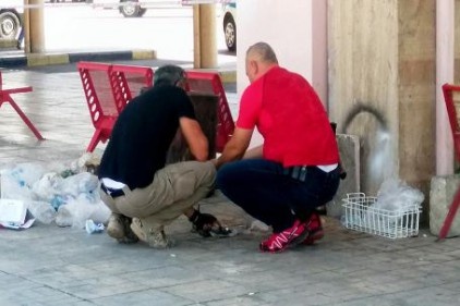 Otogarda çöpte mühimmat bulundu