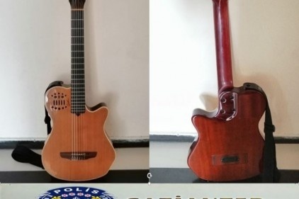 Otomobilden gitarı çalan hırsız tutuklandı 