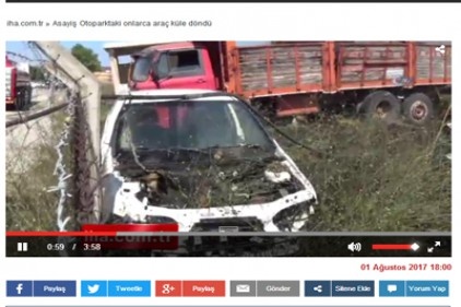 Otoparktaki onlarca araç küle döndü