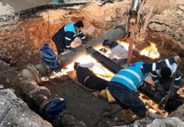 Özdemirbey’in eskiyen boruları enileniyor