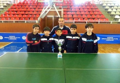 Özel Sanko Ortaokulu Küçük Erkek Masa Tenisi takımı, il şampiyonu oldu