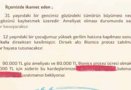 Özürlülerin tedavisi için yardım kampanyası başlattı