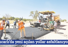 Pancarlı’da yeni açılan yollar asfaltlanıyor