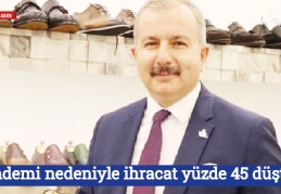 Pandemi nedeniyle ihracat yüzde 45 düştü