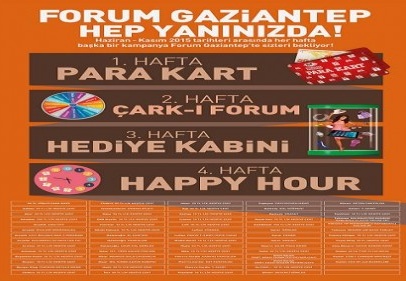 Parakart, Çark-ı Forum, Hediye Kabini ve Happy Hours Kampanyası sürüyor