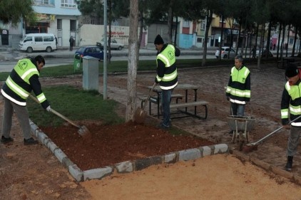 Parklara bakım yapılyıor