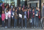 Parkta ders işlediler