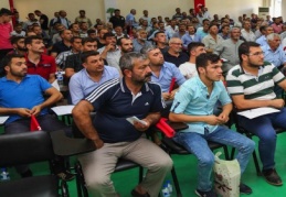 Pazarcı esnafı kura çekti 