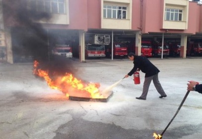 Personele yangın eğitimi verildi
