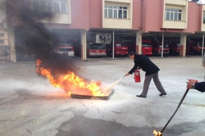 Personele yangın eğitimi verildi