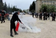 Polise yangın eğitimi verildi