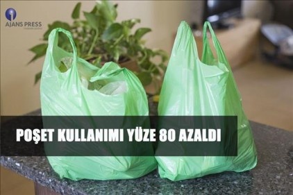 Poşet kullanımı yüzde 80 azaldı