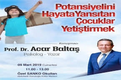 &#8220;Potansiyelini Hayata Yansıtan Çocuklar Yetiştirmek&#8221; söyleşisi 9 Mart&#8217;ta