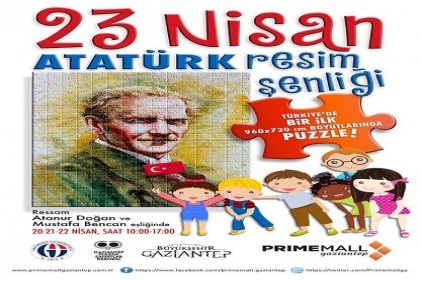 Prime Mall Gaziantep, 23 Nisan’a Dev Atatürk Portresi ile damga vuracak