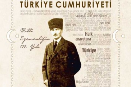 PTT AŞ&#8217;den, &#8220;Millî Egemenliğin 100. Yılı&#8221; anma pulu tedavülde
