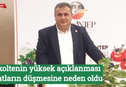 Rekoltenin yüksek açıklanması fiyatların düşmesine neden oldu