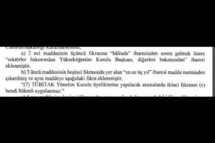 Rektörlük İçin Üç Yıl Profesörlük şartı ikinci kez kalktı 
