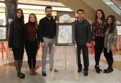 Resim öğretmenleri ve öğrenciler sergi açtı