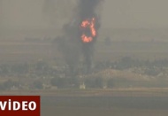 Resülayn'da şiddetli patlama kamerada