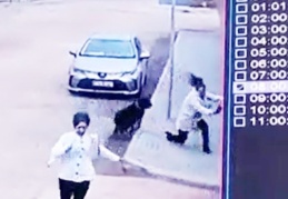 Rottweiler cinsi köpek özel okulun önünde dehşet saçtı