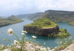 Rumkale, çiçeklerle bezendi