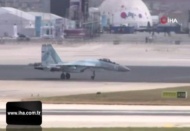 Rus yapımı Su-35 savaş uçağı İstanbul semalarında