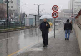 Sabah kar ve yağmurla uyandık