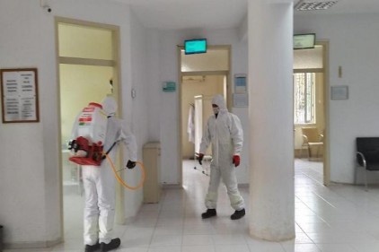 Sağlık merkezleri dezenfekte edildi