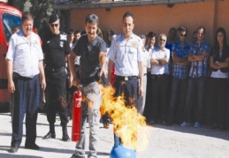 Sağlık Müdürlüğünde yangın tatbikatı yapıldı