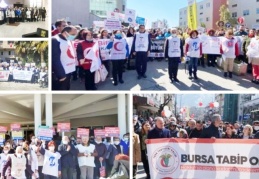 Sağlıkçılar Türkiye genelinde iş bıraktı